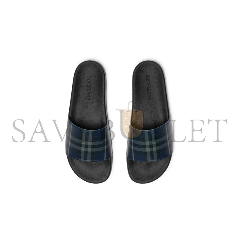 BURBERRY FURLEY CHECK SLIDE SANDALS 
